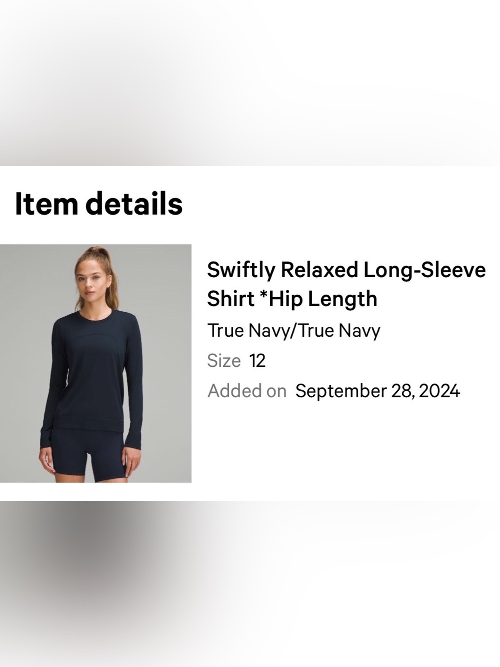 lululemon athletica Swiftly Relaxed Long-Sleeve Shirt - True Navy